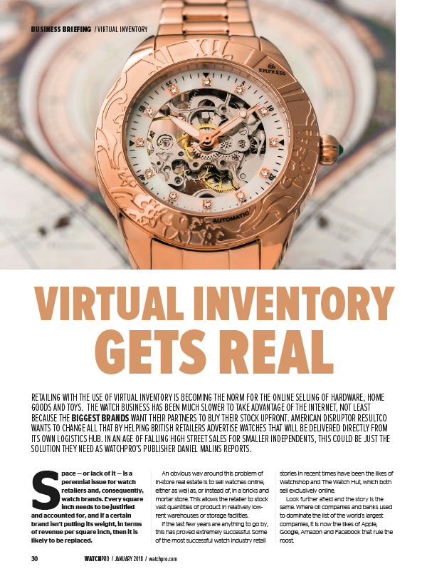 Virtual inventory gets real for the watch industry